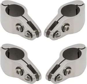 NovelBee 4pcs of 316 Stainless Steel Bimini Top Hinge Rail Mount 1"