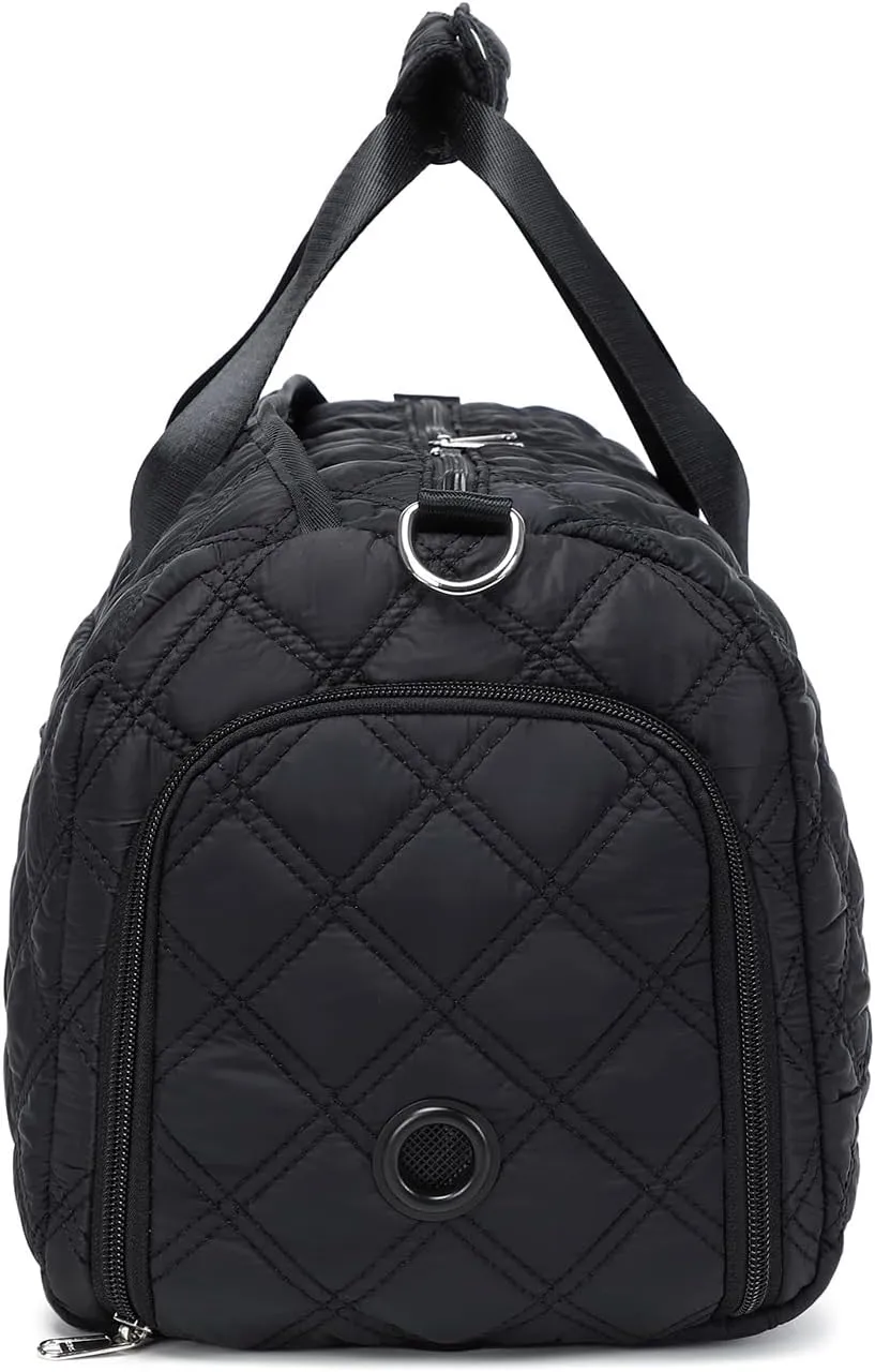 Octsky Gym Bag for Women with Shoe & Wet Compartment (Black)