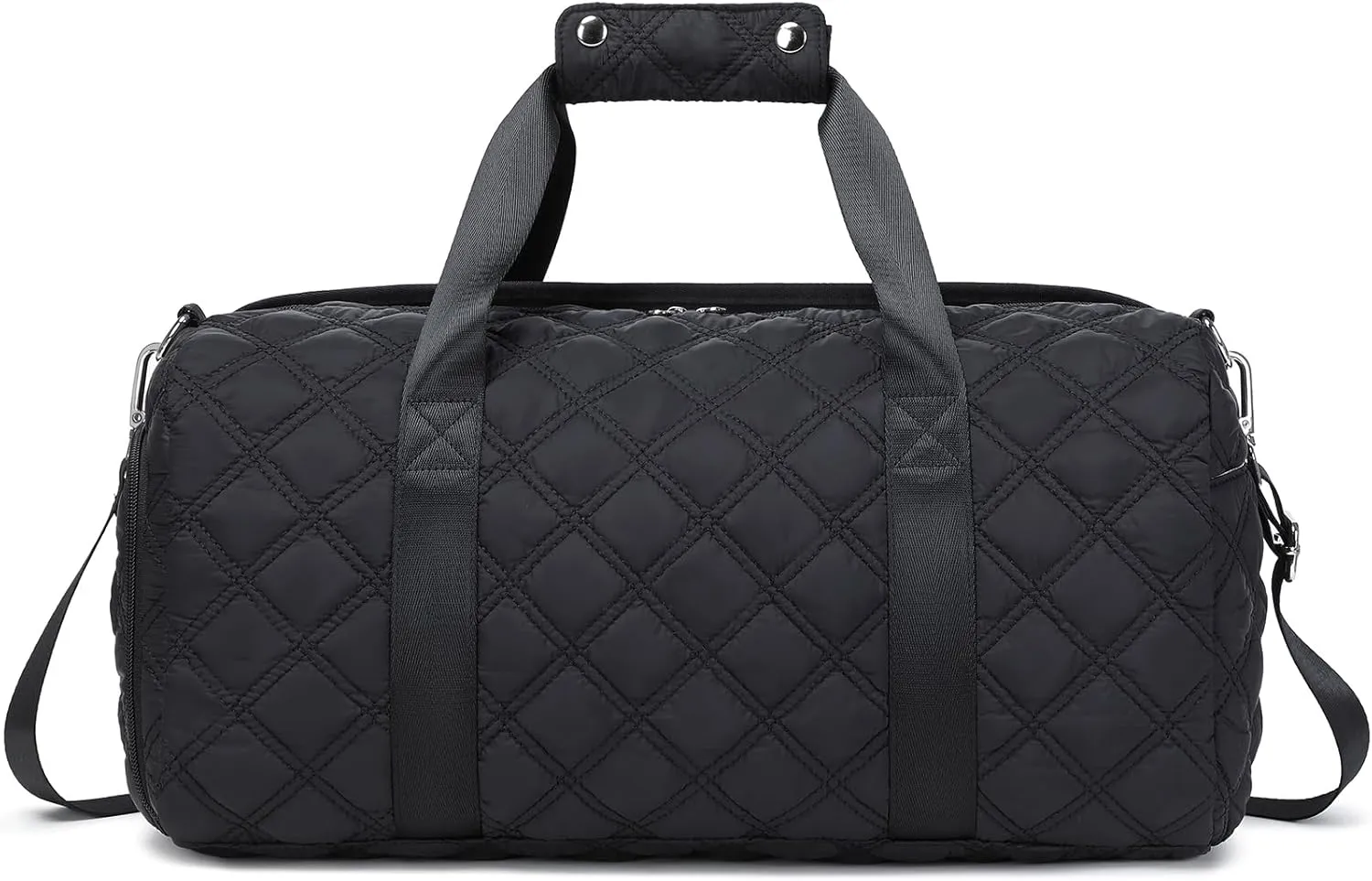 Octsky Gym Bag for Women with Shoe & Wet Compartment (Black)