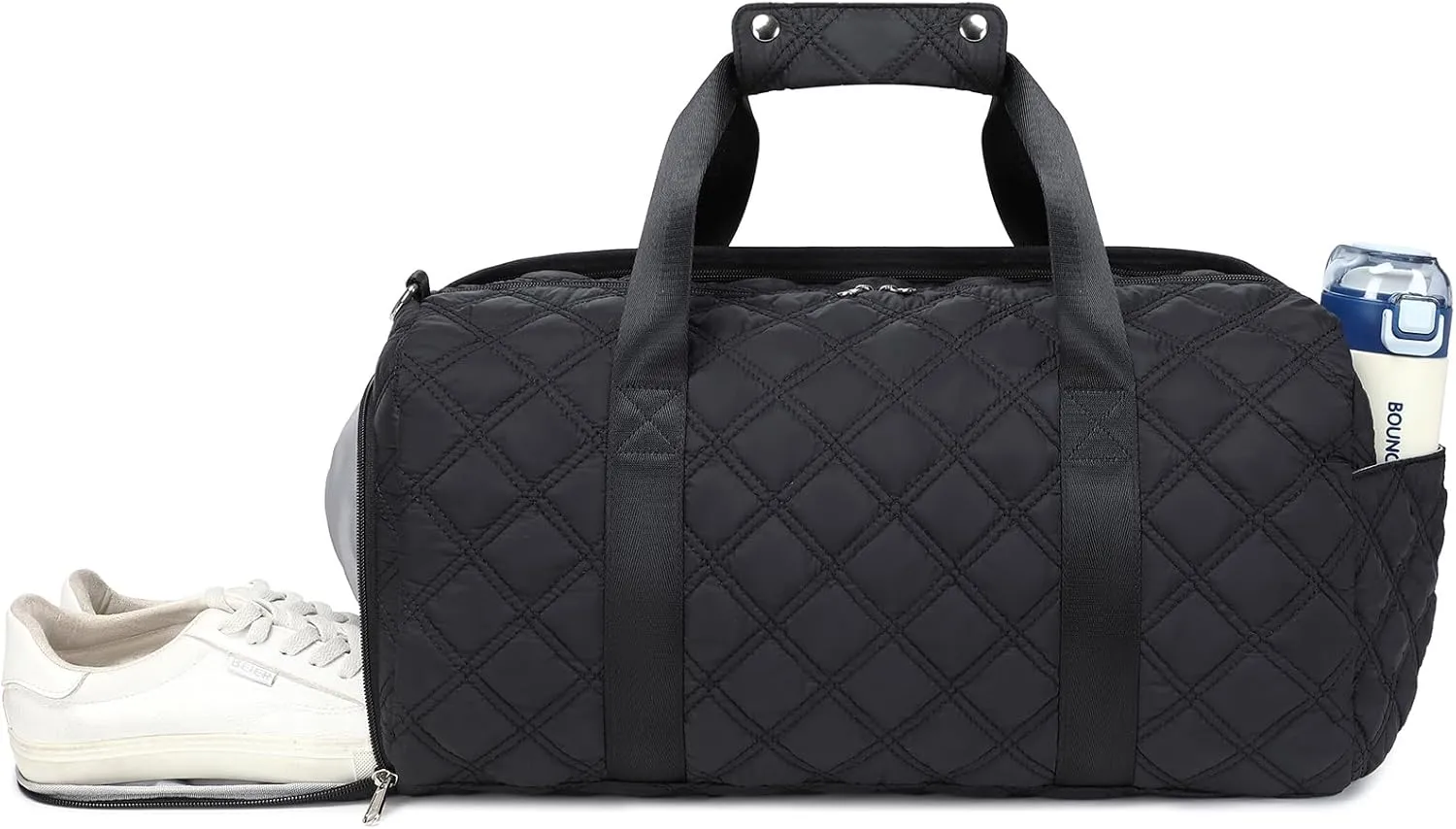 Octsky Gym Bag for Women with Shoe & Wet Compartment (Black)