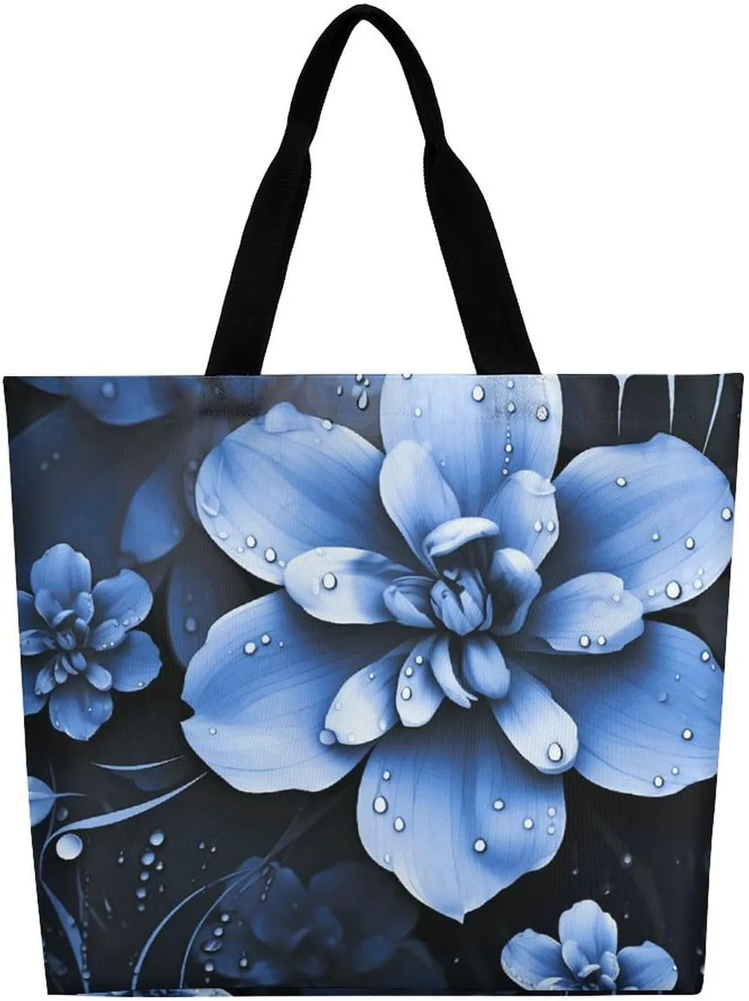 Orange Fish Pattern Tote Bag for Women Reusable Grocery Shoulder Bag Shopping Bags for Travel, Groceries