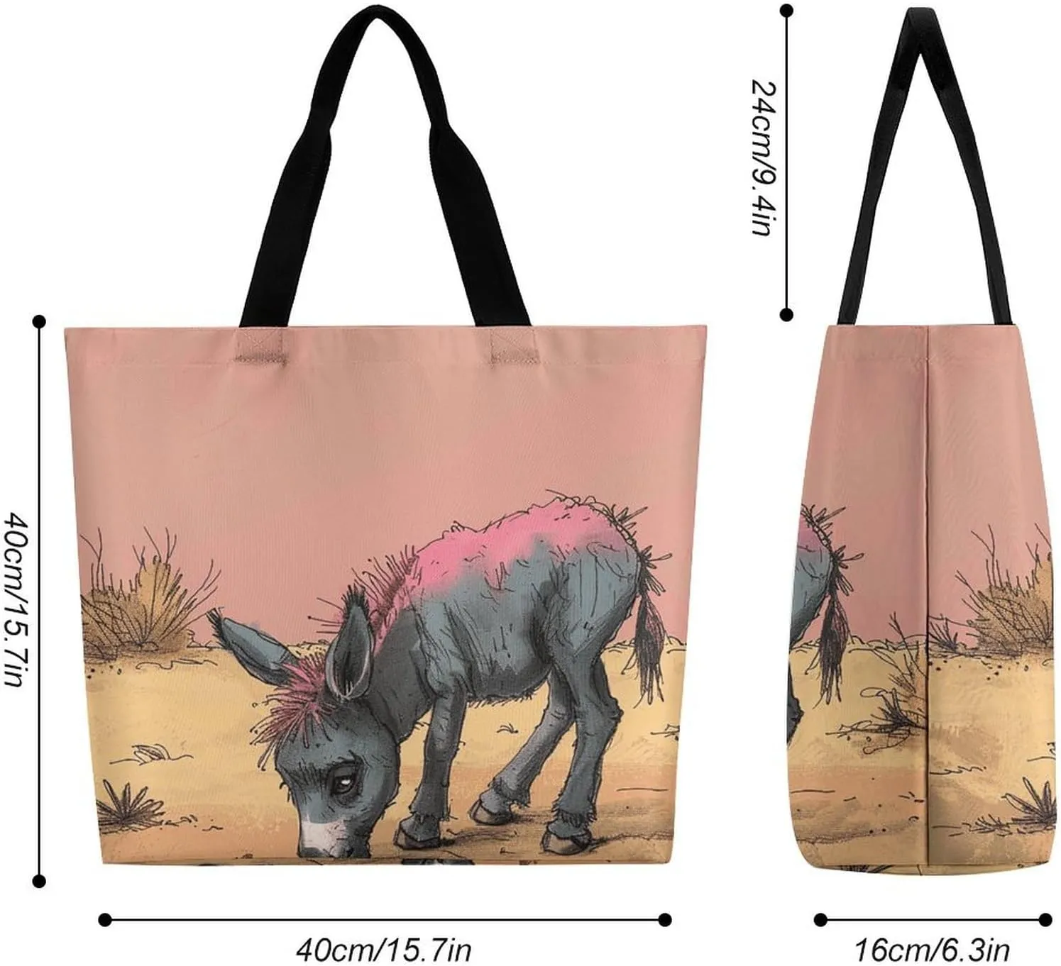 Orange Fish Pattern Tote Bag for Women Reusable Grocery Shoulder Bag Shopping Bags for Travel, Groceries
