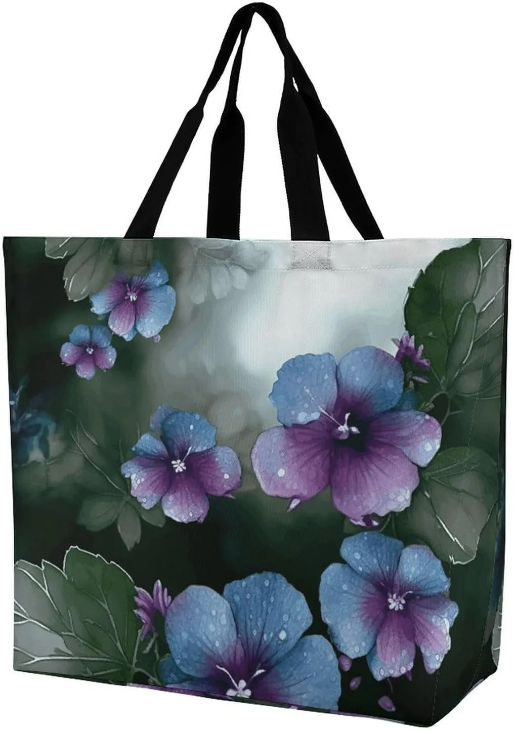 Orange Fish Pattern Tote Bag for Women Reusable Grocery Shoulder Bag Shopping Bags for Travel, Groceries