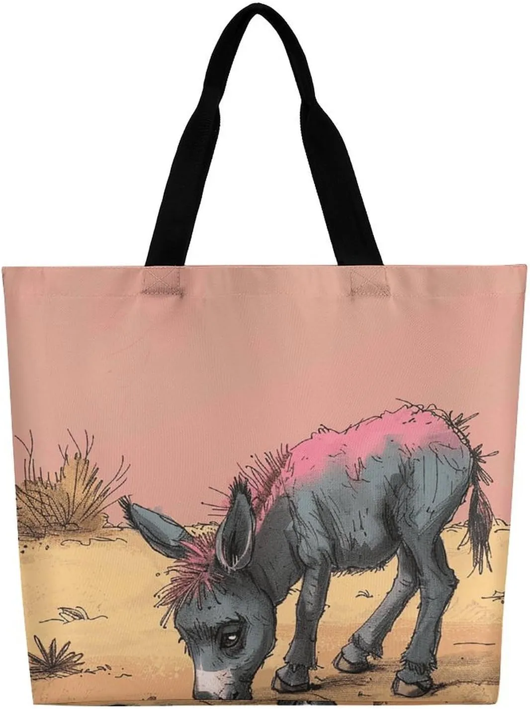 Orange Fish Pattern Tote Bag for Women Reusable Grocery Shoulder Bag Shopping Bags for Travel, Groceries