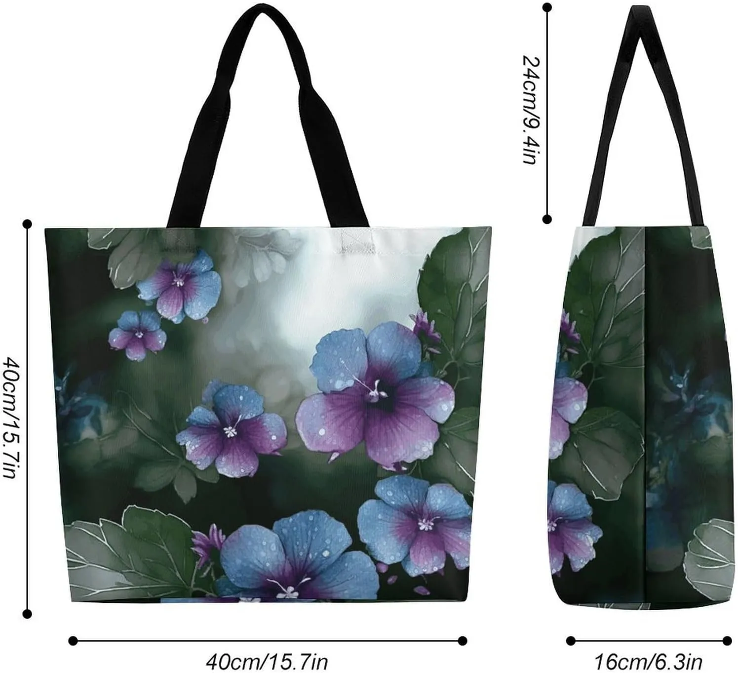 Orange Fish Pattern Tote Bag for Women Reusable Grocery Shoulder Bag Shopping Bags for Travel, Groceries