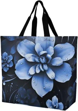 Orange Fish Pattern Tote Bag for Women Reusable Grocery Shoulder Bag Shopping Bags for Travel, Groceries