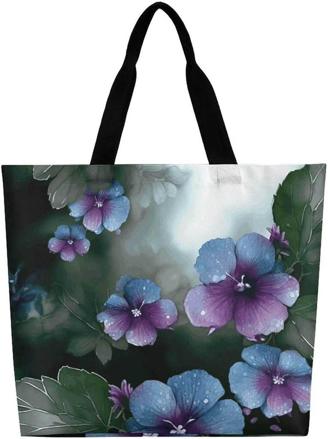 Orange Fish Pattern Tote Bag for Women Reusable Grocery Shoulder Bag Shopping Bags for Travel, Groceries
