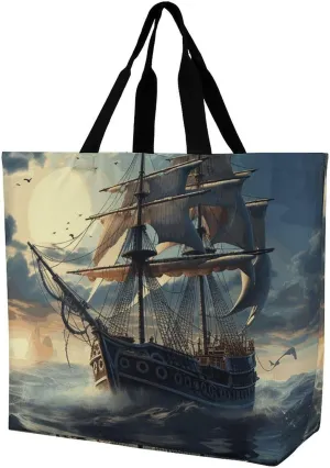 Orange Red Phoenix Tote Bag for Women Reusable Grocery Shoulder Bags Shopping Bag for Travel, Groceries