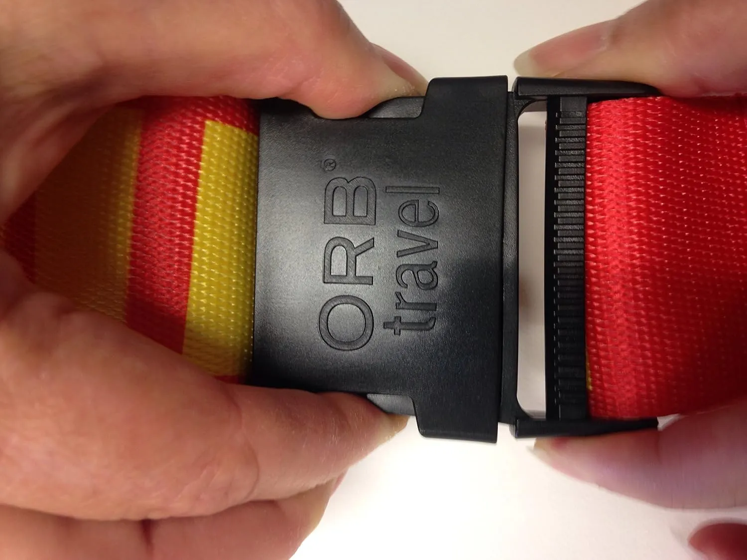 ORB Travel Premium Designer Luggage Strap -LS317-Poppies-Black/Red