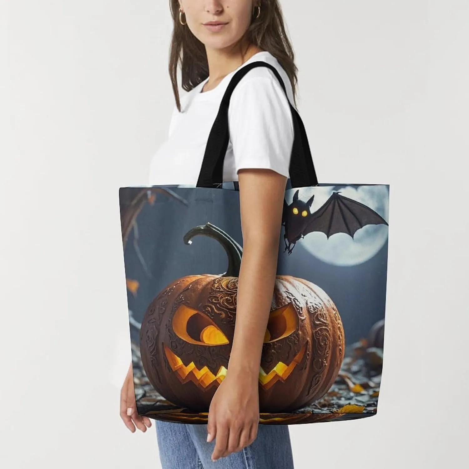 Otters in Love Tote Bag for Women Reusable Grocery Shoulder Bags Shopping Bag for Travel, Groceries