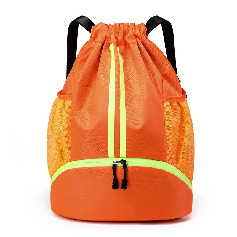 Outdoor Men Sports Bags Large Football Basketball Bag Gym Swimming Drawstring Bag Women Camping Waterproof Shoes Oxford Backpack