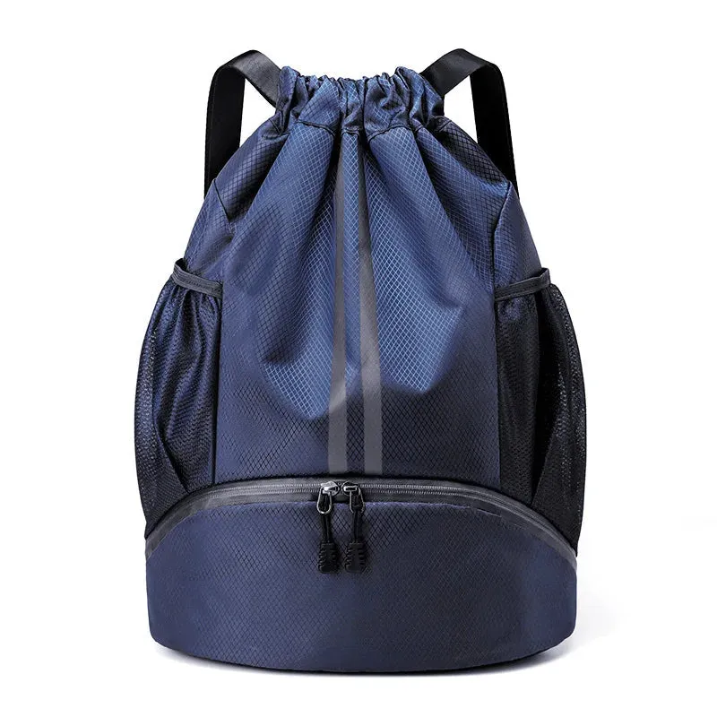 Outdoor Men Sports Bags Large Football Basketball Bag Gym Swimming Drawstring Bag Women Camping Waterproof Shoes Oxford Backpack
