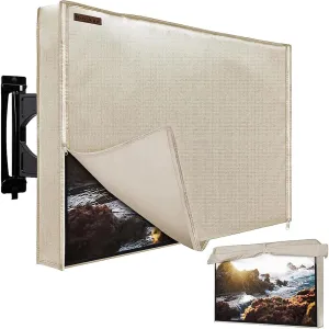 Outdoor TV Cover 80-85 Inches, HOMEYA 600D Heavy Duty Waterproof & Weatherproof TV Screen Protector with Double Zipper, Velcro Seal, Fits Most TV Mounts and Stands, for Outside LED LCD Flat Screen TVs