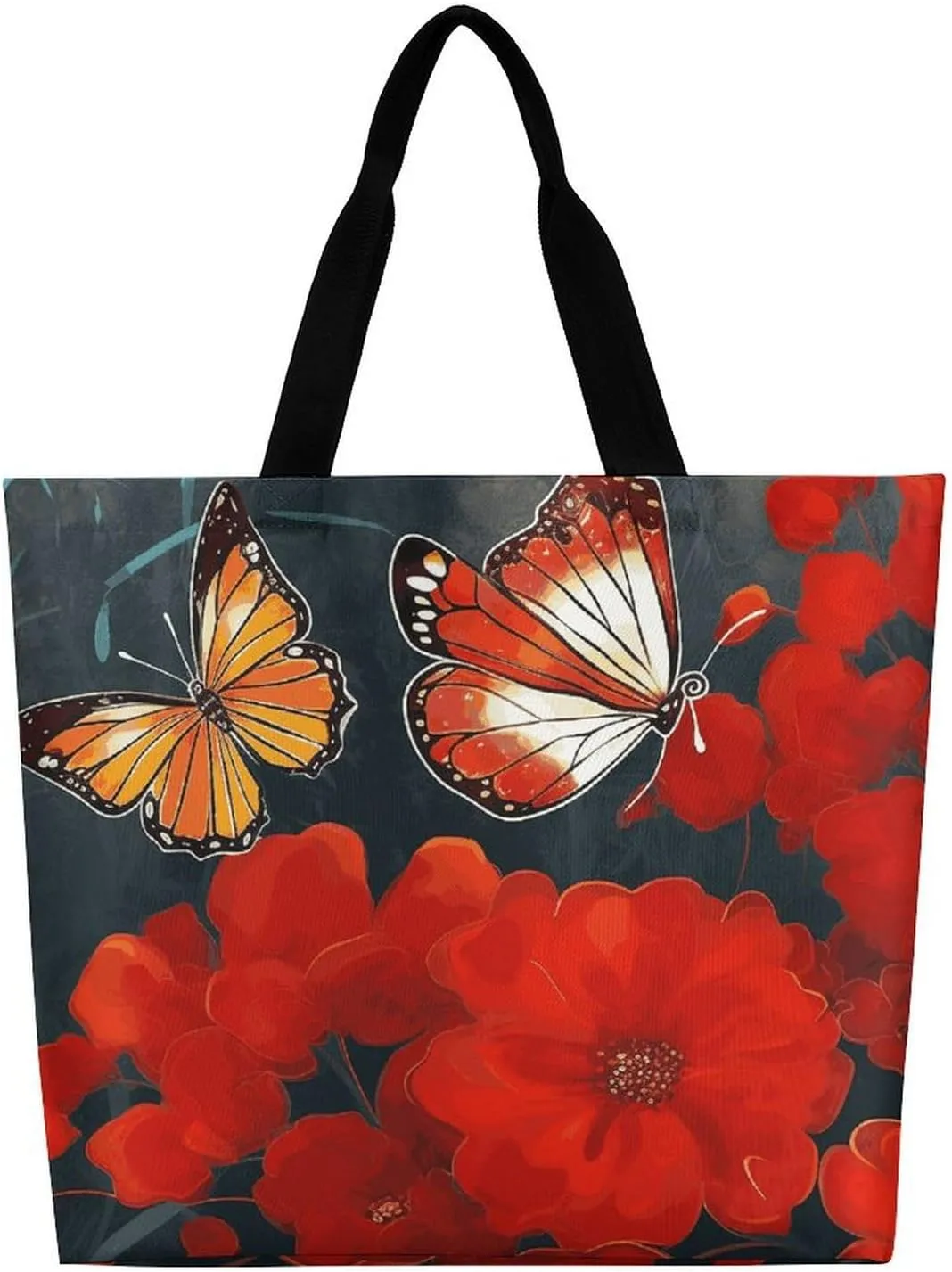 Owls on A Branch Tote Bag for Women Reusable Grocery Shoulder Bags Shopping Bag for Travel, Groceries