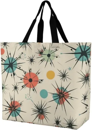 Owls on A Branch Tote Bag for Women Reusable Grocery Shoulder Bags Shopping Bag for Travel, Groceries