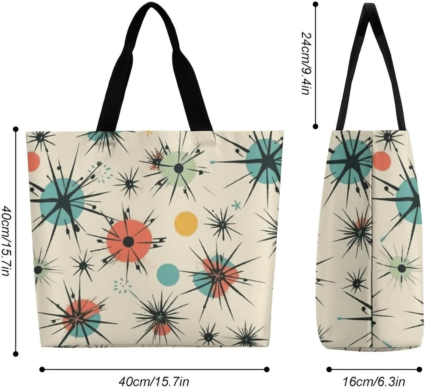 Owls on A Branch Tote Bag for Women Reusable Grocery Shoulder Bags Shopping Bag for Travel, Groceries