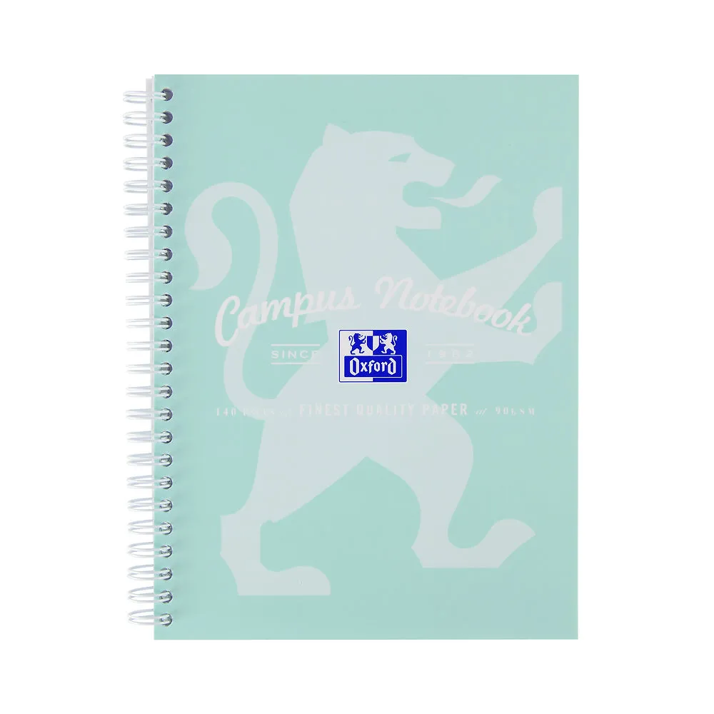 Oxford Campus Assorted Pastel A5  Wirebound Notebooks, Pack of 3