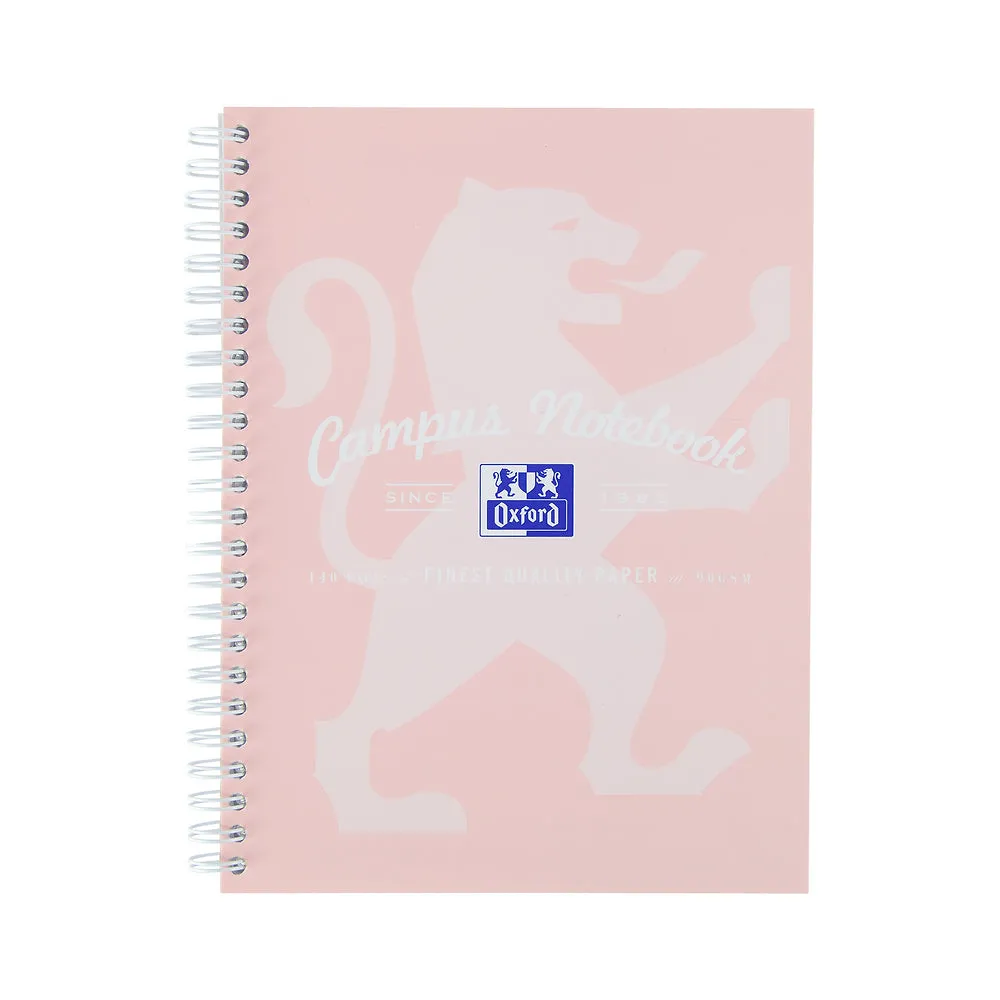 Oxford Campus Assorted Pastel A5  Wirebound Notebooks, Pack of 3