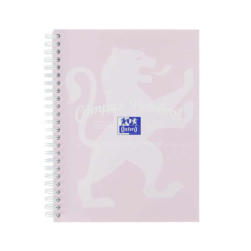 Oxford Campus Assorted Pastel A5  Wirebound Notebooks, Pack of 3