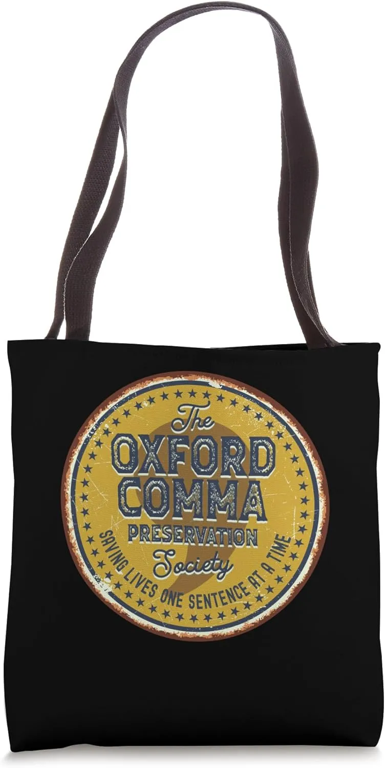 Oxford Comma Preservation Society Oxford Team Tote Bag
