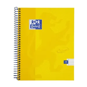 Oxford Touch Yellow A5 Wirebound Hardback Notebook, Ruled with 160 Pages