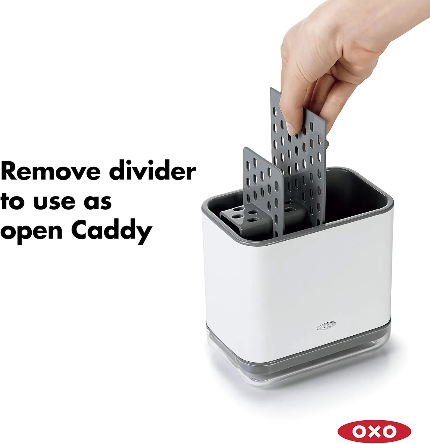 OXO Good Grips Sinkware Caddy, White 3.82” x 5.87” x 5.47”.