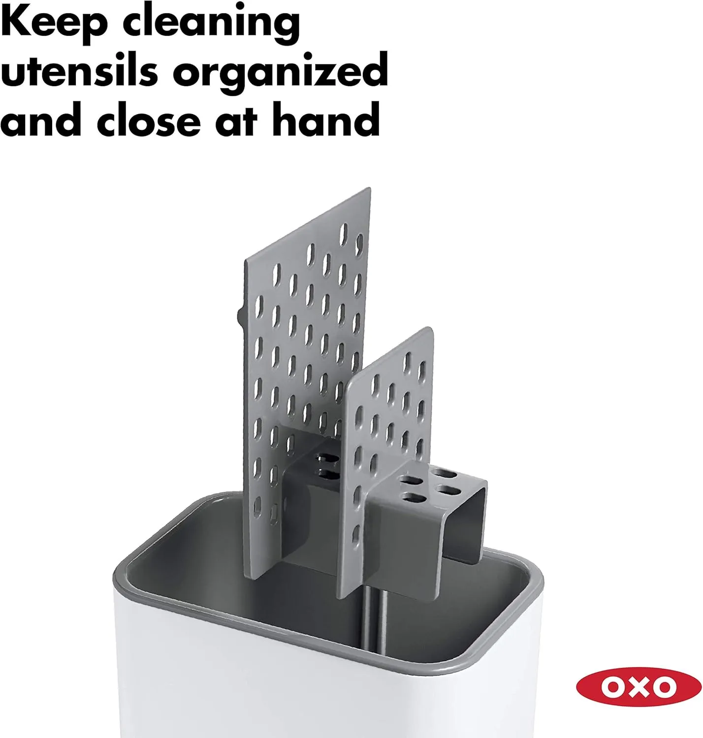 OXO Good Grips Sinkware Caddy, White 3.82” x 5.87” x 5.47”.