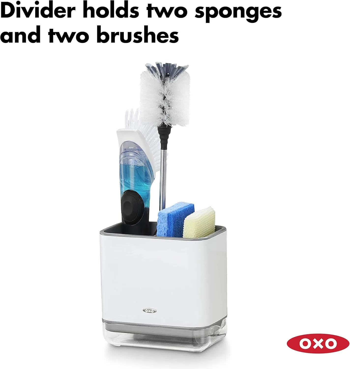 OXO Good Grips Sinkware Caddy, White 3.82” x 5.87” x 5.47”.