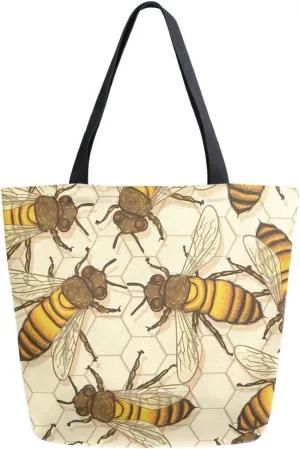 Oyihfvs Canvas Tote Grocery Bag, Women Large Shoulder Bag, Reusable Grocery Handbag