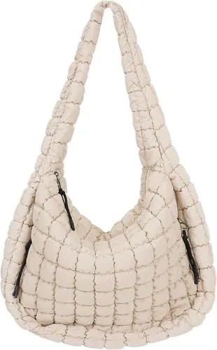 Padding Shoulder Lightweight Puffy Tote Bag