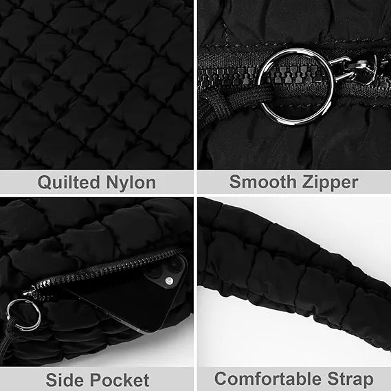 Padding Shoulder Lightweight Puffy Tote Bag