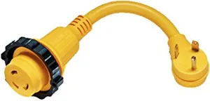ParkPower by Marinco 1PCMRV 30 Amp Male to 30 Amp Female RV Locking Adapter