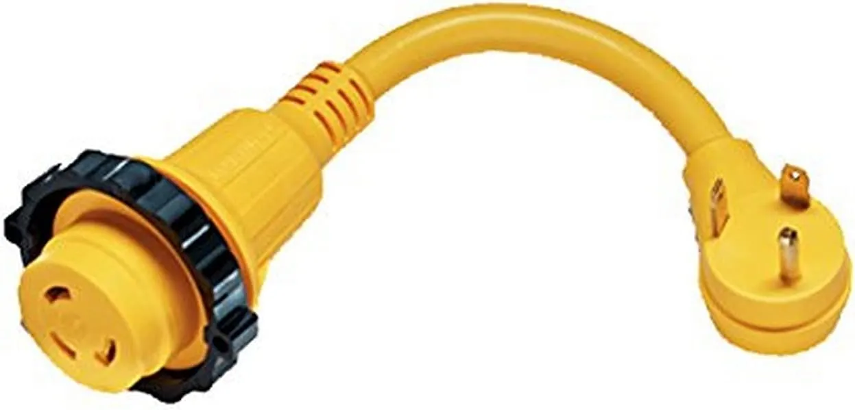 ParkPower by Marinco 1PCMRV 30 Amp Male to 30 Amp Female RV Locking Adapter