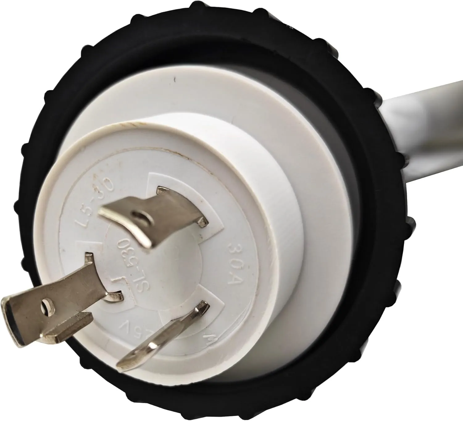 Parkworld RV Shore Power Extension Cord, NEMA L5-30 Twist Lock 30A Extension Cord, Female with Seal Collar, White (25FT)