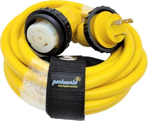 Parkworld Shore Power Adapter Cord RV 30A 125V L5-30P Male to Marine Twist Lock SS1-50R 50A 125V Female (25FT)