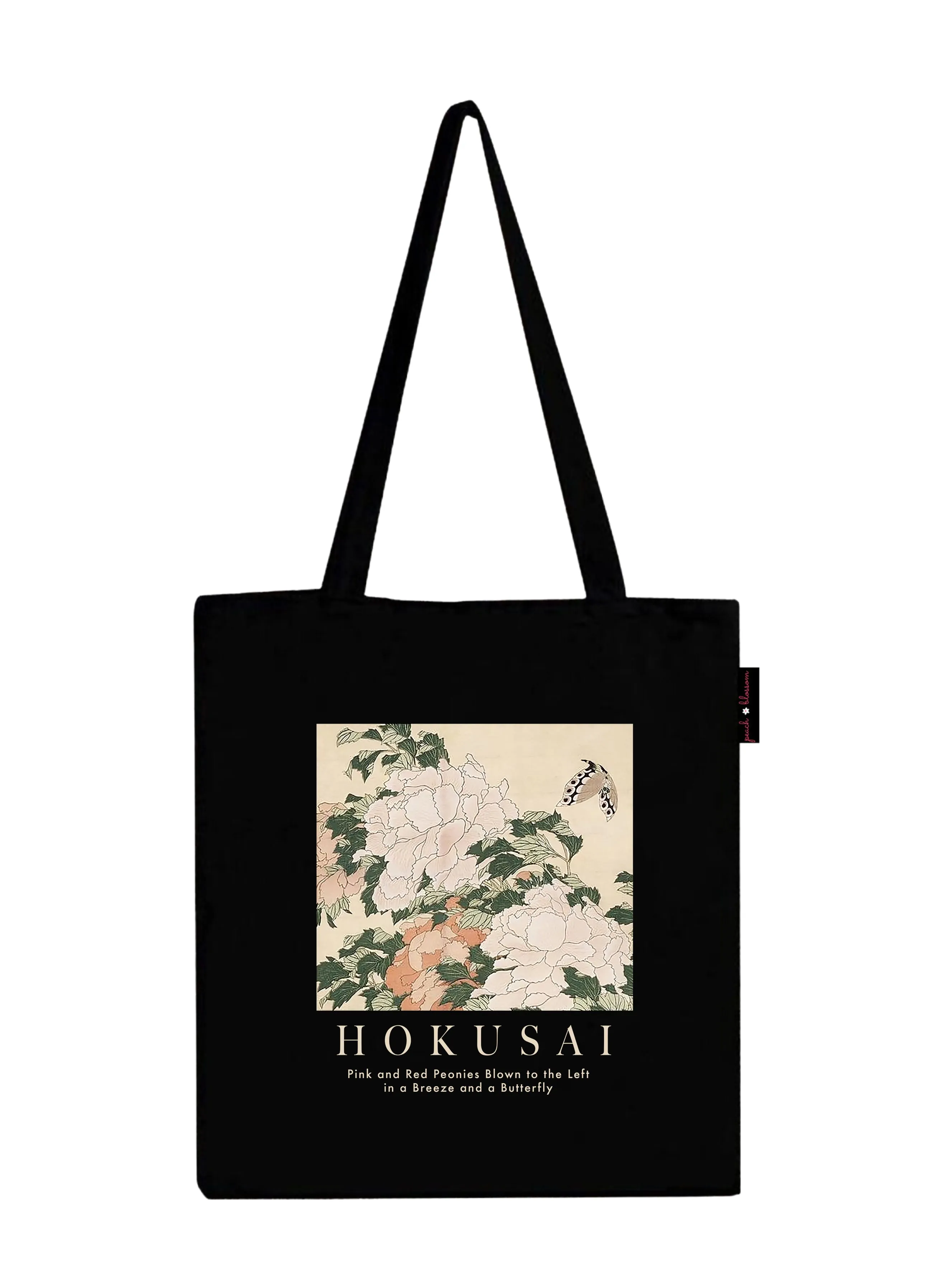 Peach Blossom Women's Cotton Printed Tote Bag With Zipper and Pouch | Pack Of 2 Combo