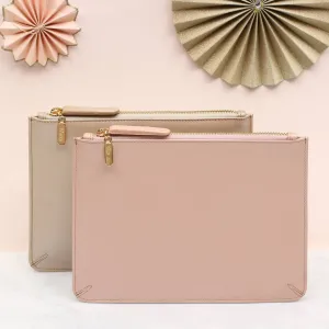 Personalised Luxury Pearlised Leather Clutch Bag