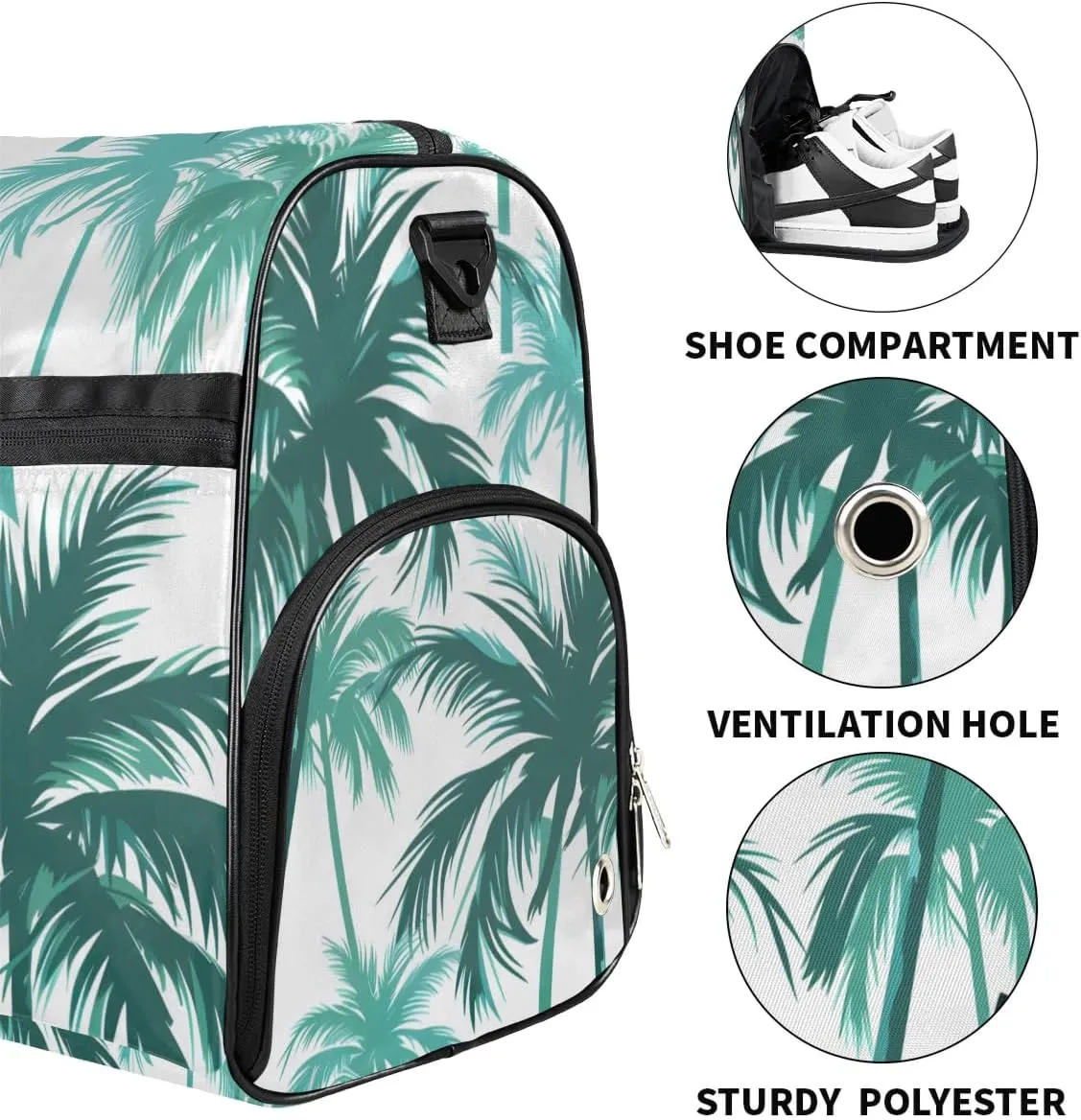 Personalized-Duffel-Bag for-Men-Women Large-Travel-Bag Luggage-Bag Gym Coconut Tree Gym-Bag Overnight-Bag with-Name