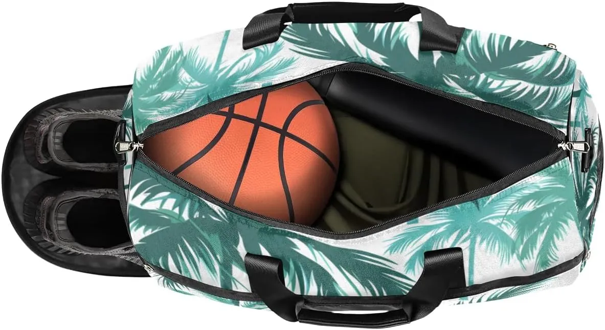 Personalized-Duffel-Bag for-Men-Women Large-Travel-Bag Luggage-Bag Gym Coconut Tree Gym-Bag Overnight-Bag with-Name
