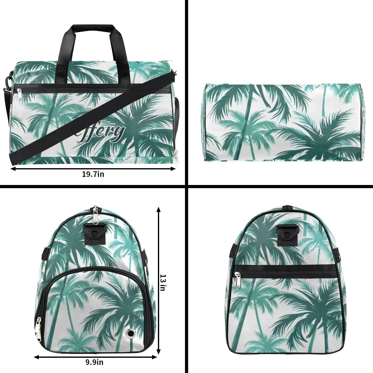 Personalized-Duffel-Bag for-Men-Women Large-Travel-Bag Luggage-Bag Gym Coconut Tree Gym-Bag Overnight-Bag with-Name