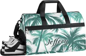 Personalized-Duffel-Bag for-Men-Women Large-Travel-Bag Luggage-Bag Gym Coconut Tree Gym-Bag Overnight-Bag with-Name