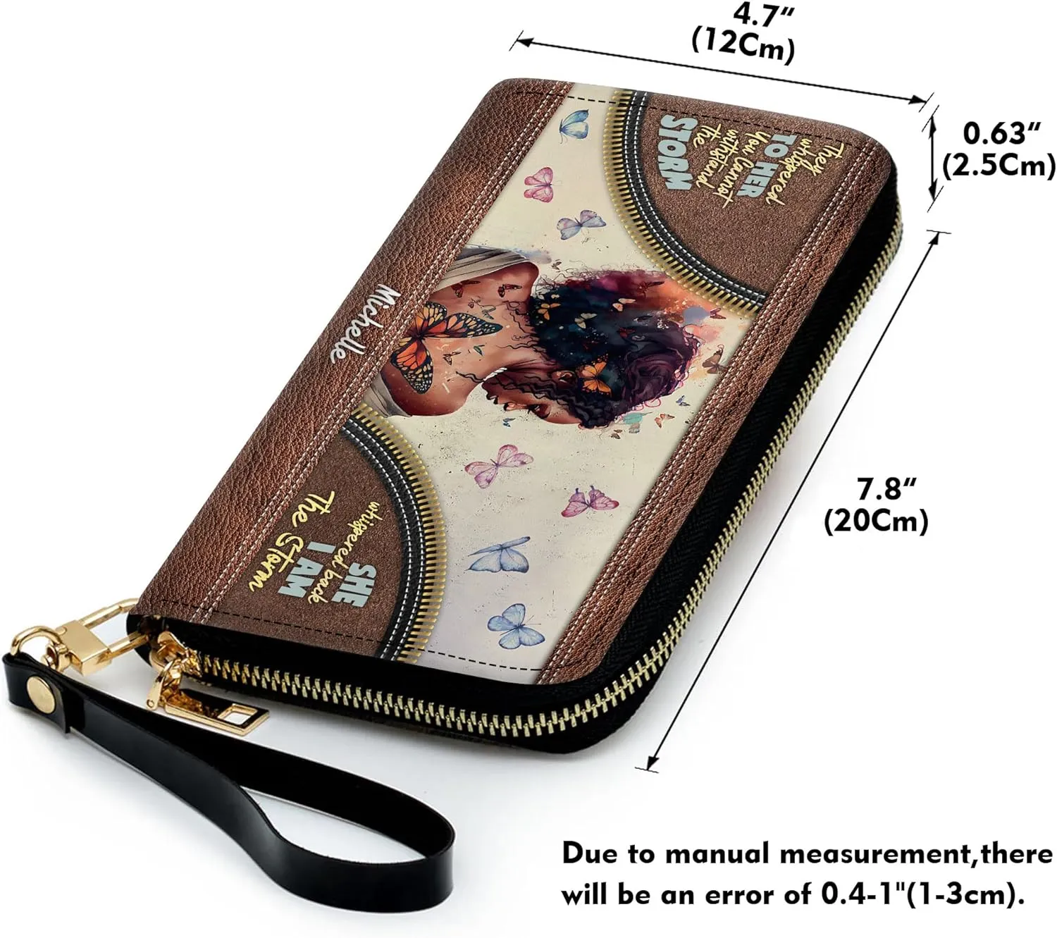 Personalized Leather Handbag For Black African Women – Matching Purse and Wallet Set – Mother's Day Gifts for Melanin Woman