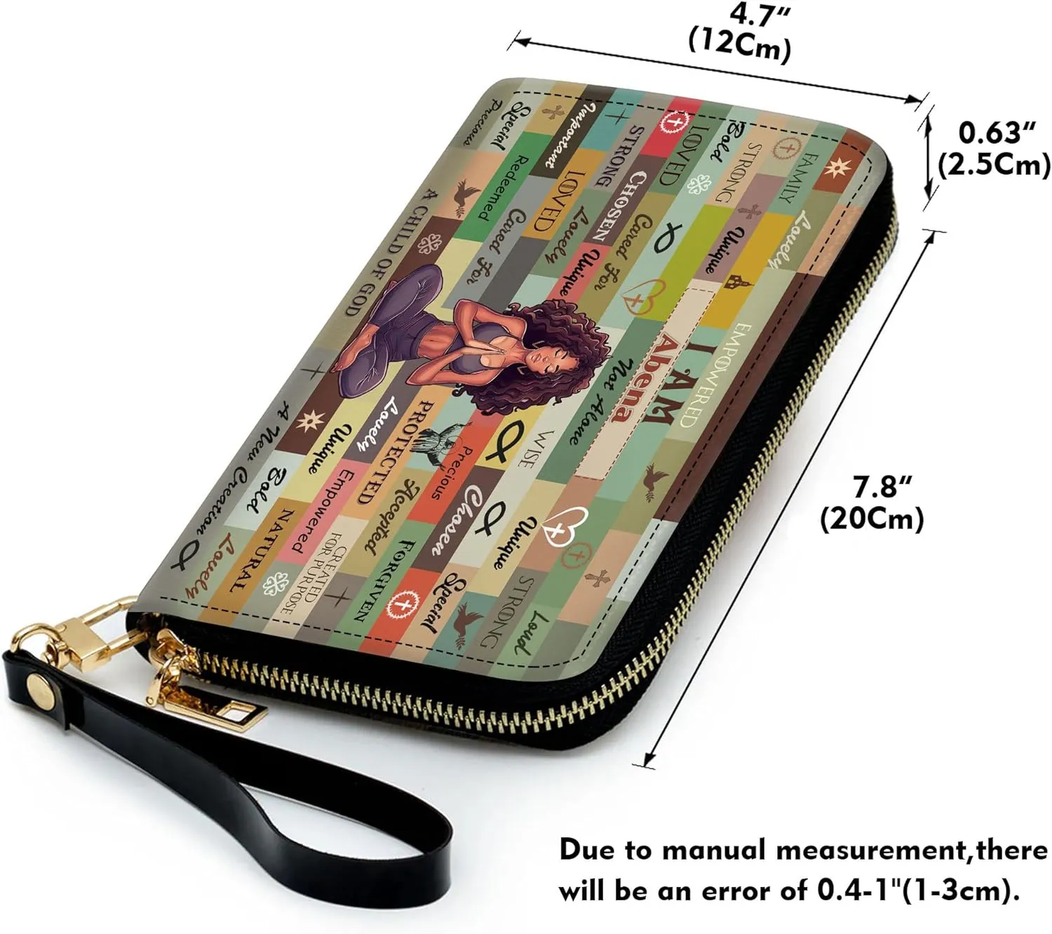Personalized Leather Handbag For Black African Women – Matching Purse and Wallet Set – Mother's Day Gifts for Melanin Woman