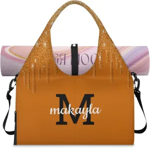 Personalized Yoga Mat Tote Bag for Workout, Pilates,Travel, Beach and Gym Custom Sports Gym Duffle Bag with Name