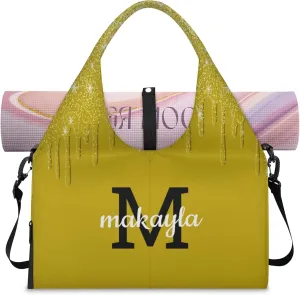 Personalized Yoga Mat Tote Bag for Workout, Pilates,Travel, Beach and Gym Custom Sports Gym Duffle Bag with Name