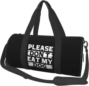 Please Don'T Eat My Dog Duffel Bag Gym Bag Travel Sports Tote Large Foldable Beach Swim Yoga41