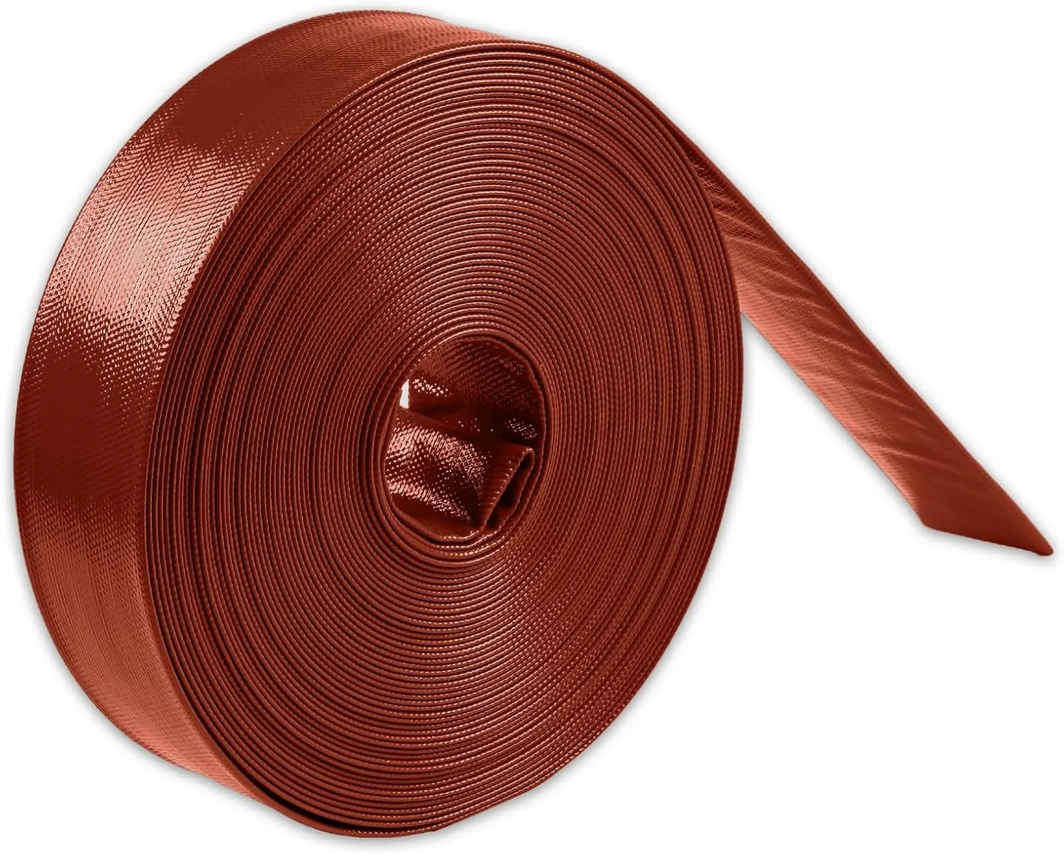 Ponaflex 2-1/2" x 100 FT Heavy Duty Back Wash Hose – 150 PSI Lay Flat Discharge Hose for Pool Draining, Irrigation, Farming and Industrial Use