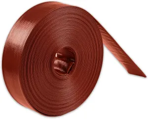 Ponaflex 2-1/2" x 100 FT Heavy Duty Back Wash Hose – 150 PSI Lay Flat Discharge Hose for Pool Draining, Irrigation, Farming and Industrial Use