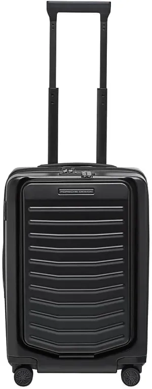 PORSCHE DESIGN 21" Spinner Expandable Carry-On Luggage - 15" Laptop Compartment - Roadster Travel Hardside Suitcase - Black Matte