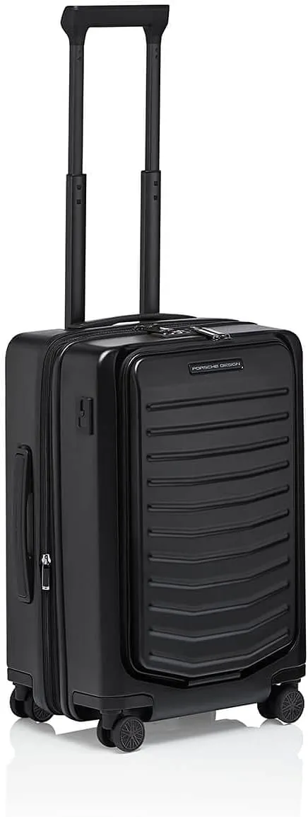 PORSCHE DESIGN 21" Spinner Expandable Carry-On Luggage - 15" Laptop Compartment - Roadster Travel Hardside Suitcase - Black Matte